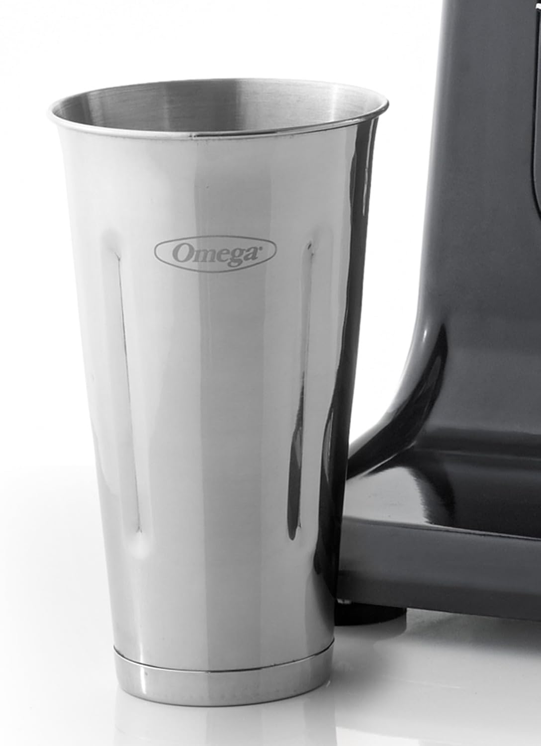 Omega M1000 Commercial Milk Shake Maker Single Spindle, 1/3 Horsepower, Black/Silver