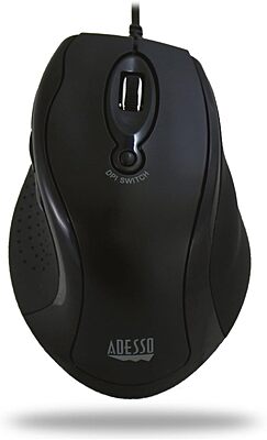 ADESSO iMouse G2 - USB Ergonomic Optical Mouse Adjustable DPI, Black