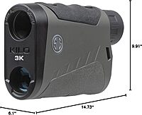 SIG SAUER KILO3K 6X22MM Compact Lightweight Waterproof Accurate Laser Rangefinder |BDX-U/X, Red OLED Display (SOK3K602)