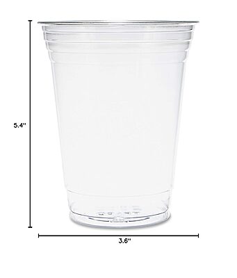 Solo Ultra Clear 16 Oz Plastic Cold Cup, TP16D (1,000 Count) 1000 Count (Pack of 1) Plastic Cup