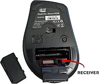 iMouse M20B - Wireless Ergonomic Optical Mouse, Black