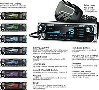Uniden Bearcat 880FM CB Radio, 40 Channels with Dual-Mode AM/FM, Large Easy-to-Read Backlit 7-Color LCD Display