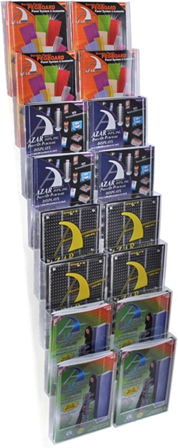 AZAR DISPLAYS Wall-Mount Brochure Holder