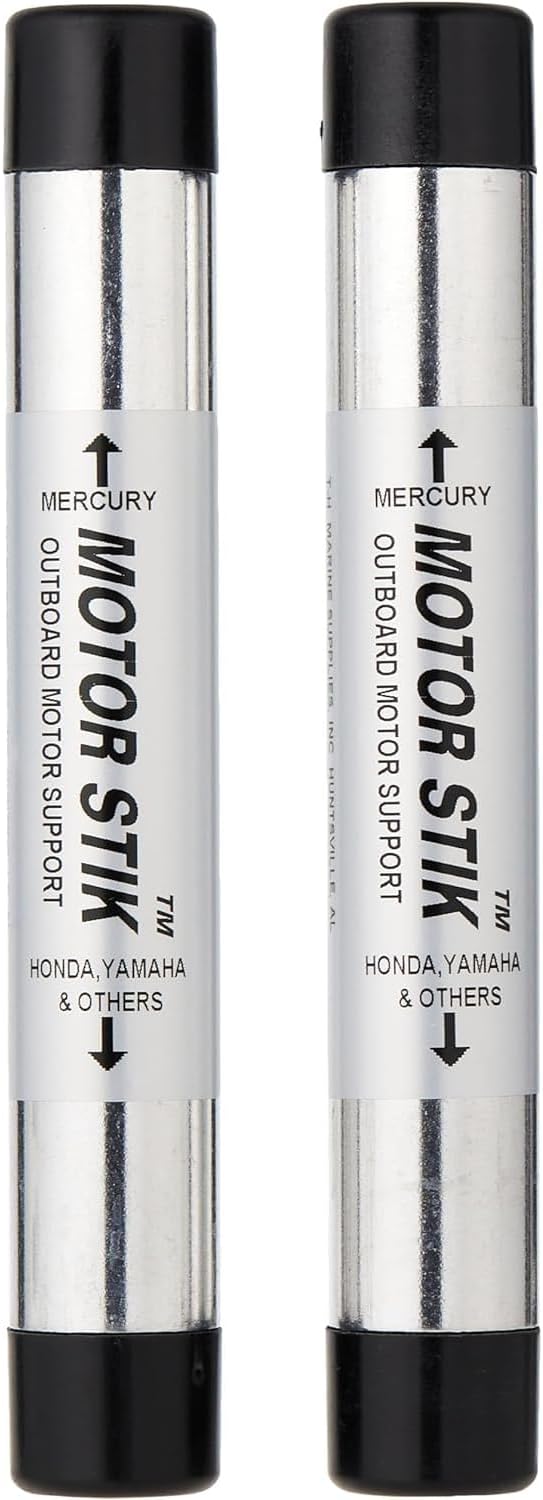 T-H Marine Motor Stik OutBoard Motor Support Stick Pair - 8.5" Long Aluminum Transom Saver for 150hp & Up Outboards