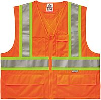 ERGODYNE GloWear 8235ZX Class 2 Two-Tone X-Back High-Visibility Safety Vest