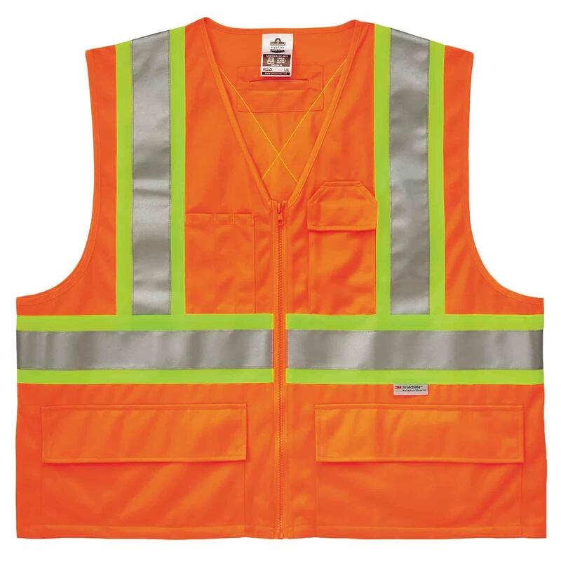 ERGODYNE GloWear 8235ZX Class 2 Two-Tone X-Back High-Visibility Safety Vest