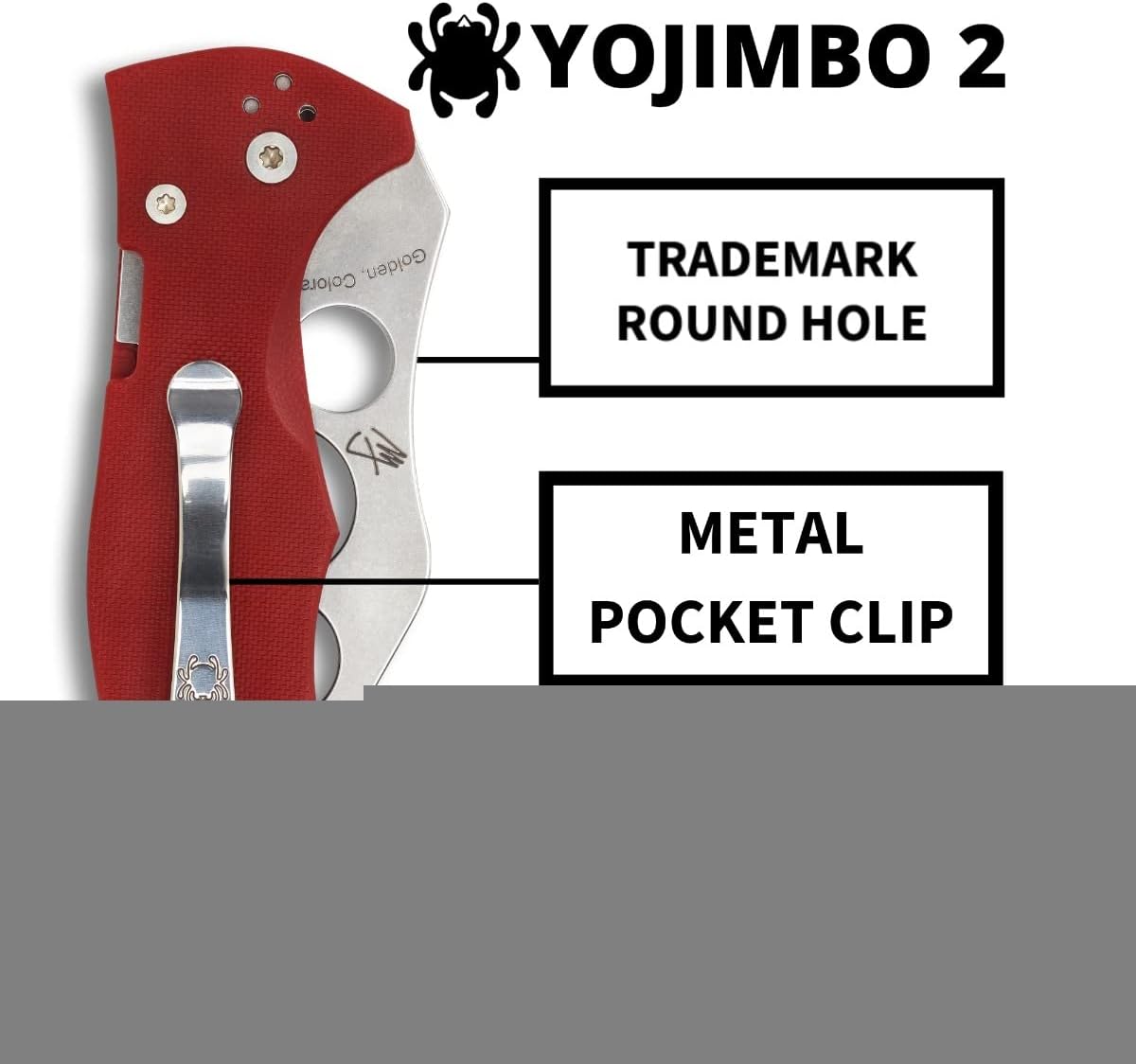 Spyderco Yojimbo 2 Folding Tactical Knife - Wharncliffe