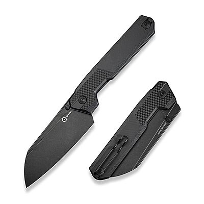 CIVIVI Hid Folding Pocket Knife, 4.14" Sharp 14C28N Blade G10 Handle Nested Liner Lock Kitchen Knife with Thumb Stud Opener, Ideal for Outdoor Use Camping Hiking and EDC C23008-1, Black