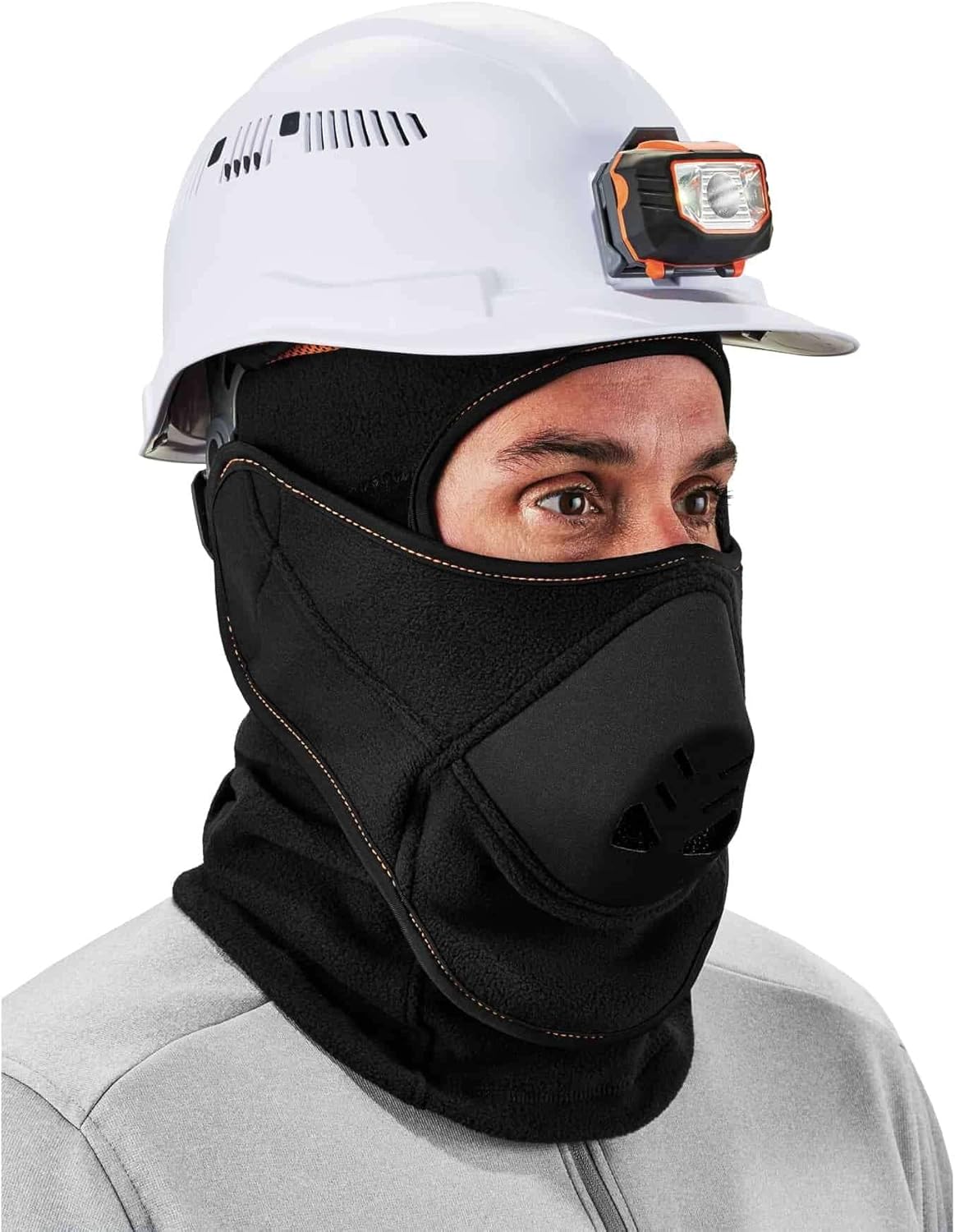 Ergodyne N-Ferno 6970 Balaclava with Detachable Heat Exchanger Face Mask, Winter Ski Mask, Black