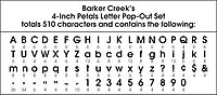 Barker Creek 4" Letter Pop-Outs 2-Pack, Petals, Jazz Up Your Bulletin Boards with These Colorful Letters, 510 Upper and Lowercase Letters, Numbers & Punctuation Marks, 4" (3982)