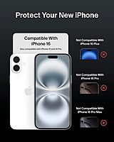 Belkin ScreenForce InvisiGlass Privacy Screen Protector for iPhone 16, 15, & 14 Pro - Slim & Scratch-Resistant