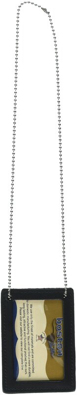 Boston Leather Neck Chain Double ID Holder, No Badge (Chain 5982)