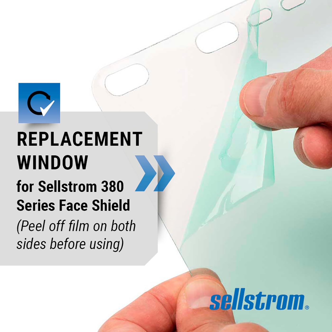 Sellstrom Replacement Polycarbonate Window - for 380 Series Face Shields - ANSI Z87.1