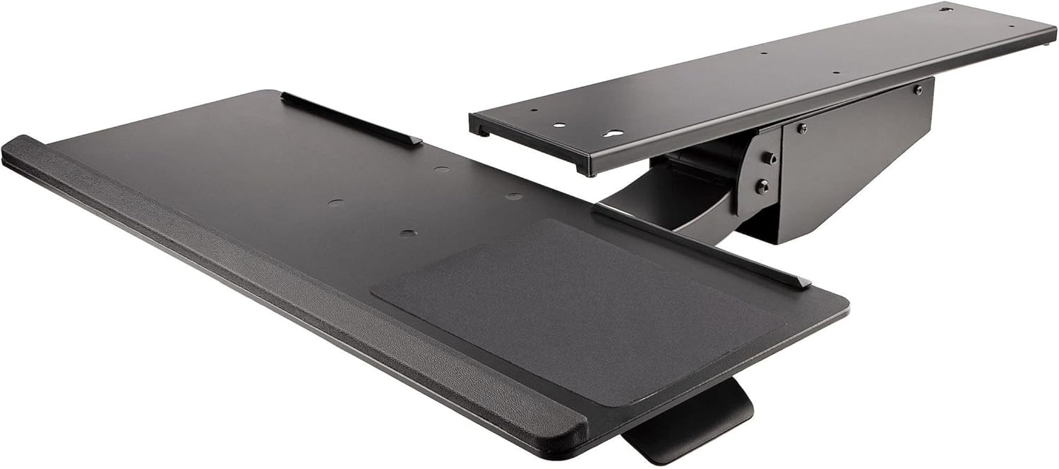 StarTech.com Under Desk Keyboard Tray - Full Motion & Height Adjustable Keyboard and Mouse Tray