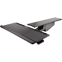 StarTech.com Under Desk Keyboard Tray - Full Motion & Height Adjustable Keyboard and Mouse Tray, 10"x26" Platform - Ergonomic Desk Mount Computer Keyboard Tray with Mouse Pad & Wrist Rest (KBTRAYADJ2)