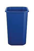 Suncast Commercial Desk-Side Rectangular Resin Recycling Bins, 7 Gallons, Blue, Pack Of 12 Bins