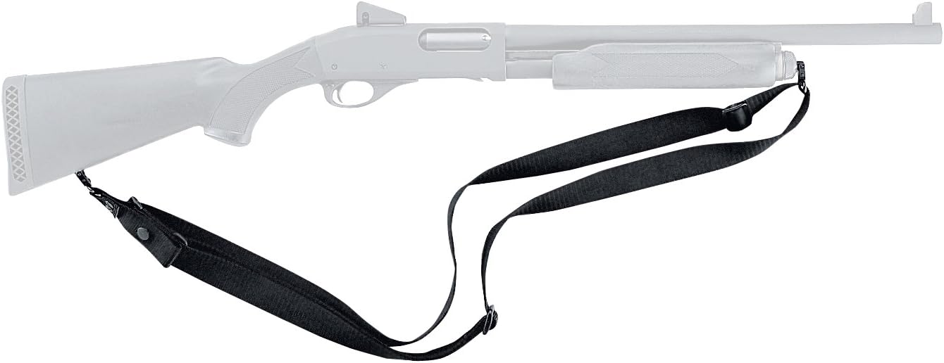 Uncle Mike's 1.25-Inch Tactical Shotgun Sling with Sewn-In Swivels - Black