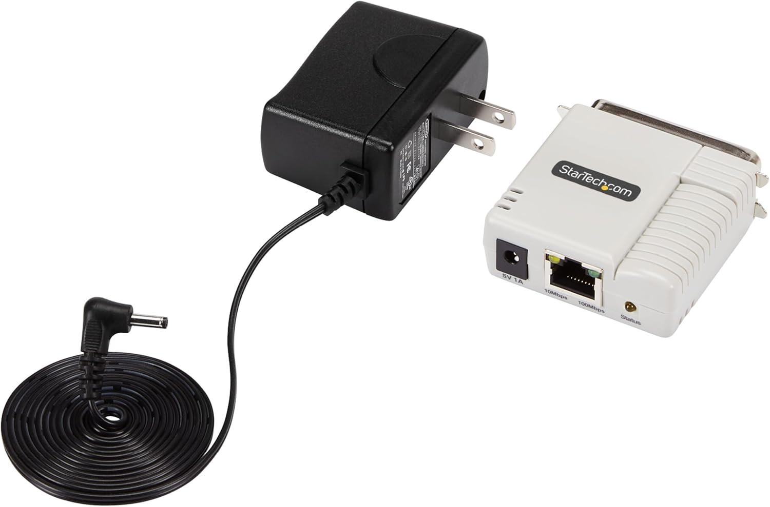 StarTech.com Ethernet to Parallel Network Print Server, 10/100Mbps LAN, WebUI, Centronics Ethernet Printer Server Adapter