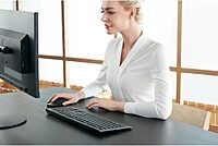 Lenovo Professional Wireless Keyboard and Mouse Combo, 2.4 GHz USB Wireless Receiver, Full Size Ambidextrous Mouse