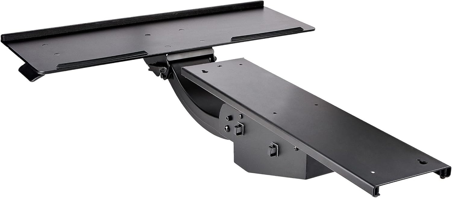 StarTech.com Under Desk Keyboard Tray - Full Motion & Height Adjustable Keyboard and Mouse Tray