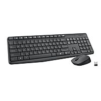 Logitech MK235 Wireless Keyboard and Mouse Combo for Windows, USB Receiver, Long Battery Life, Laptop and PC Keyboard and Mouse Wireless
