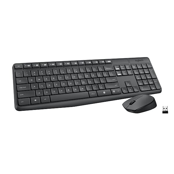 Logitech MK235 Wireless Keyboard and Mouse Combo for Windows, USB Receiver, Long Battery Life, Laptop and PC Keyboard and Mouse Wireless