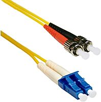 Components, Inc. Enet St to Lc 2 Meter Os1 9/125 Yellow Duplex Single-Mode PVC Fiber Optic Patch/