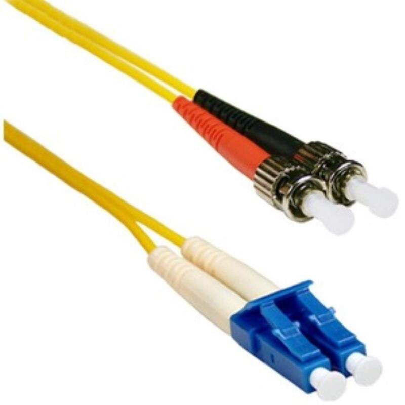 Components, Inc. Enet St to Lc 2 Meter Os1 9/125 Yellow Duplex Single-Mode PVC Fiber Optic Patch/