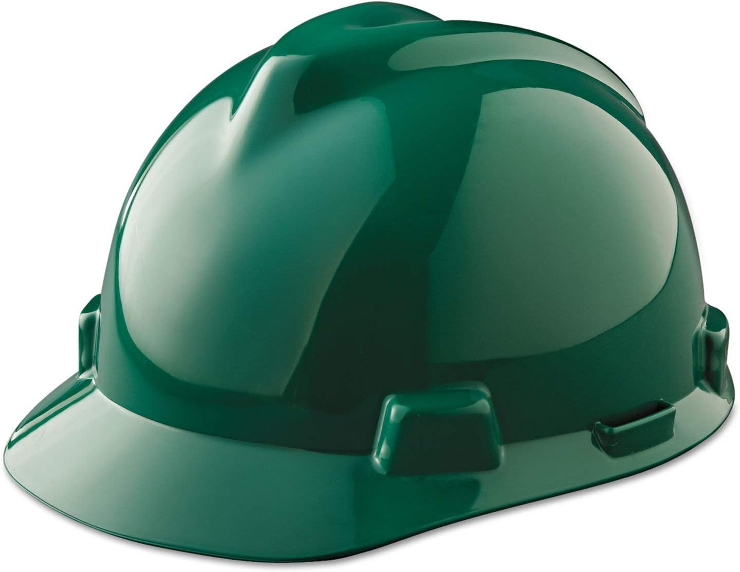 MSA V-Gard Slotted Cap with Staz-On Suspension, Green, Lot of 20
