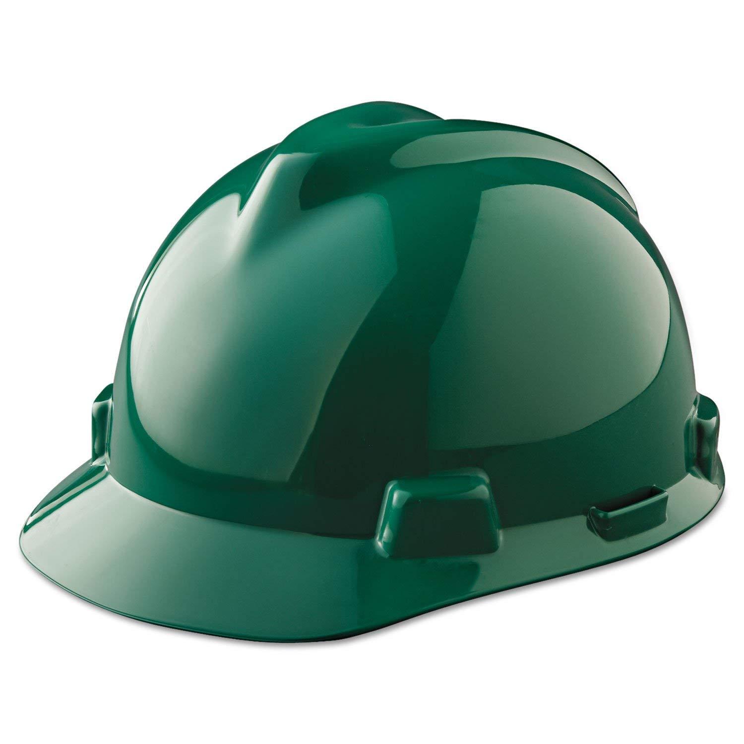 MSA V-Gard Slotted Cap with Staz-On Suspension, Green, Lot of 20