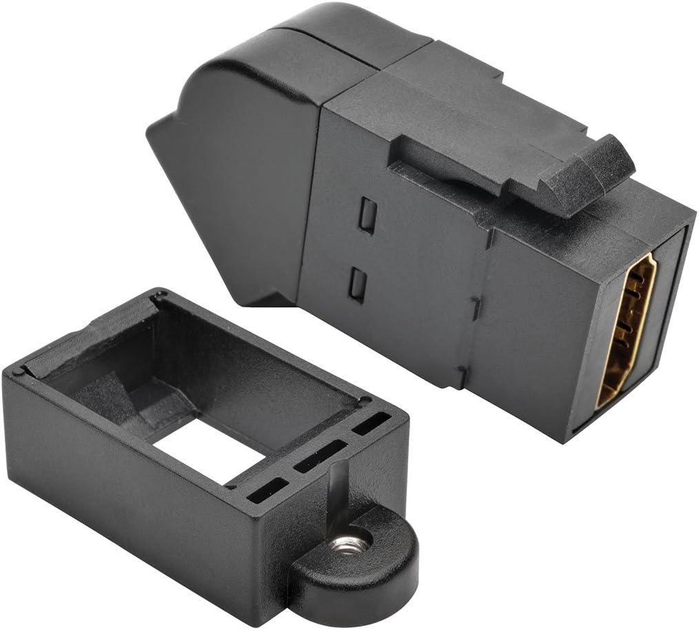 TRIPP LITE Black HDMI All-in-One Keystone/Panel Mount Angled Coupler (P164-000-KPA-BK)