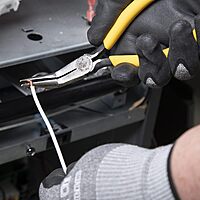 Klein Tools D302-6 Needle Nose Pliers, Long Nose Side Cutters, Alligator Pliers with Curved Handle, 6-1/2-Inch