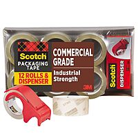 SCOTCH Commercial Grade Shipping Packaging Tape, 1.88\" x 54.6 yd, 3\" Core, Clear