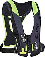 Onyx Impulse A/M 33 All Clear w/Harness Auto/Manual Inflatable Life Jacket - Grey