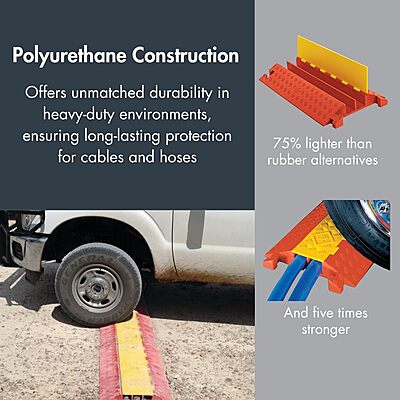 Checkers 2 Channel Industrial Drive Over Cable Protector for 3.25" Lines