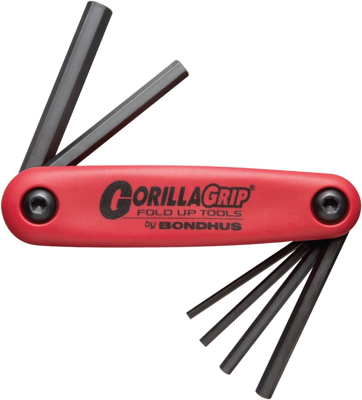 Bondhus 12595 GorillaGrip Set of 6 Hex Fold-up Keys, sizes 3-10mm