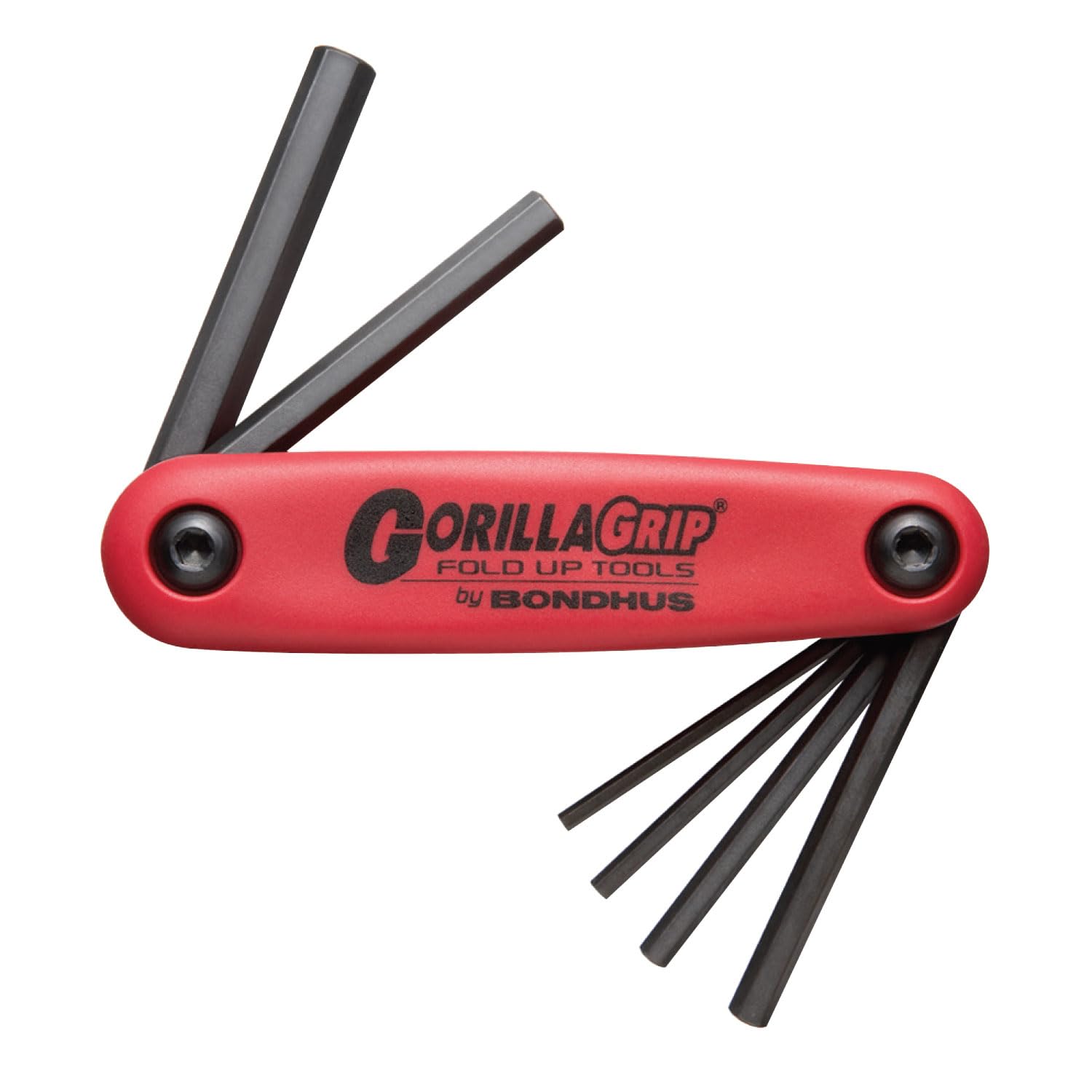 Bondhus 12595 GorillaGrip Set of 6 Hex Fold-up Keys, sizes 3-10mm