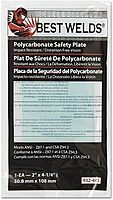 BEST WELDS 901-932-440-2" Safety Plate, 2" x 4.25" Polycarbonate, Clear