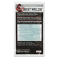BEST WELDS 901-932-440-2" Safety Plate, 2" x 4.25" Polycarbonate, Clear