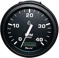 Faria Beede 32834 Euro Tachometer with Hourmeter (4000 RPM) Diesel - 4"", Black, Multicoloured
