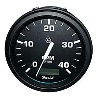 Faria Beede 32834 Euro Tachometer with Hourmeter (4000 RPM) Diesel - 4"", Black, Multicoloured