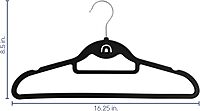 Elama Home 30 Piece Rubber Non Slip Hanger with Hanging Tab in Black