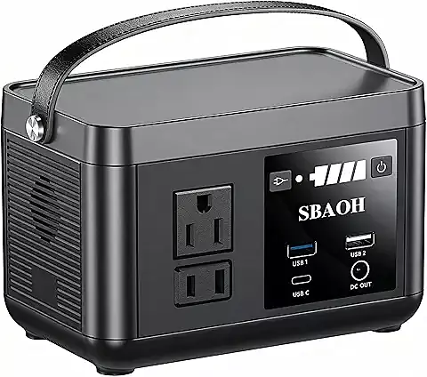 Estación de energía portátil de 88.8 WH, generador solar de batería de litio de 110 V CA USB-C para entrega de energía generadores solares para camping, viajes por carretera