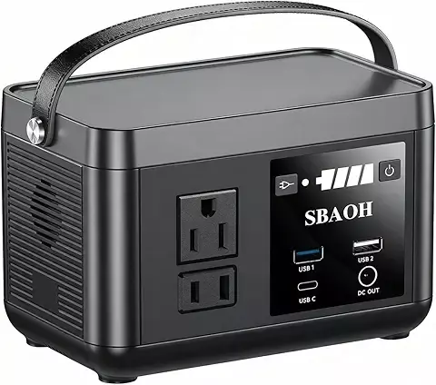 Estación de energía portátil de 88.8 WH, generador solar de batería de litio de 110 V CA USB-C para entrega de energía generadores solares para camping, viajes por carretera