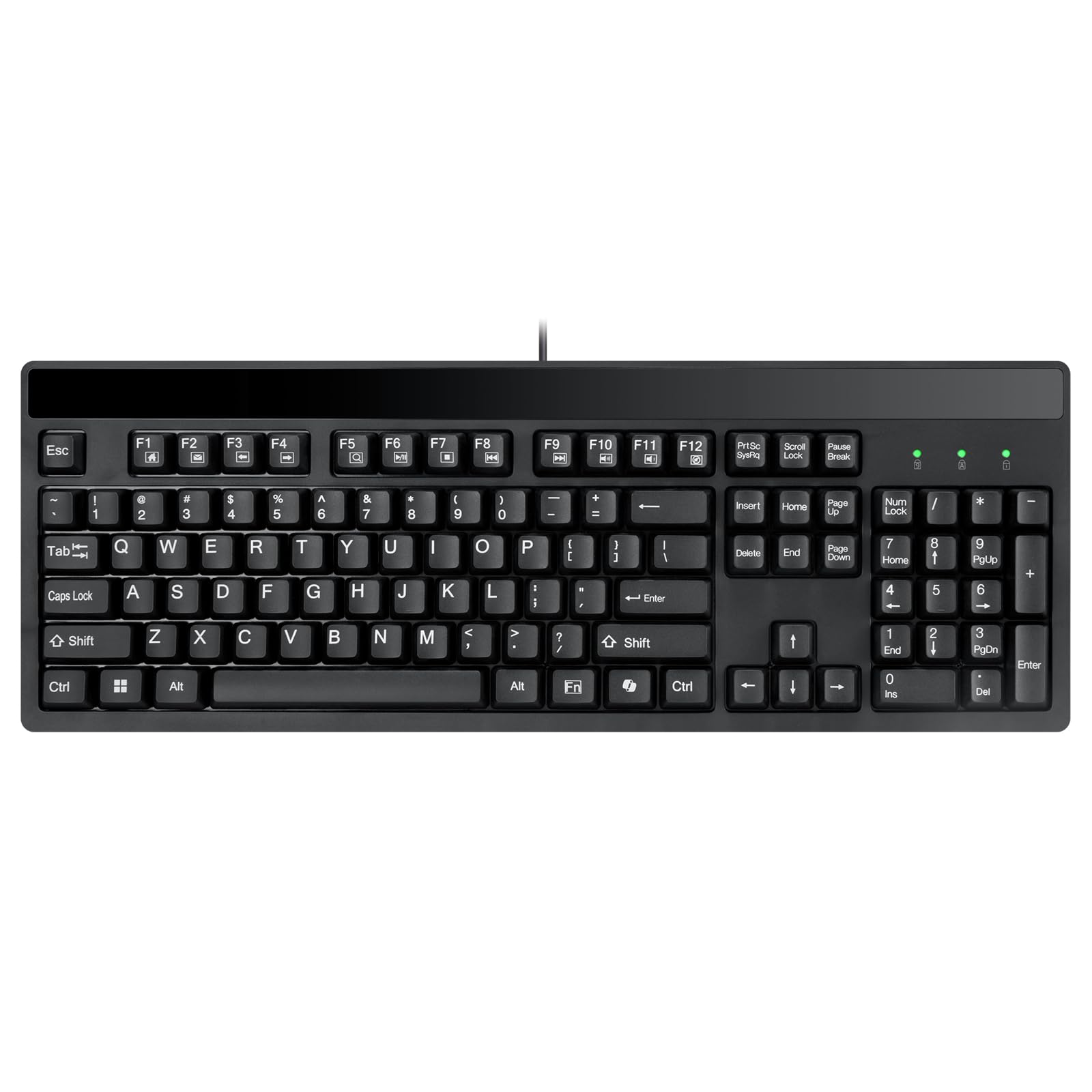 ADESSO EasyTouch 130 Full-Sized USB Wired Mechanical Keyboard with Brown Switches, Dedicated Copilot AI Hotkey