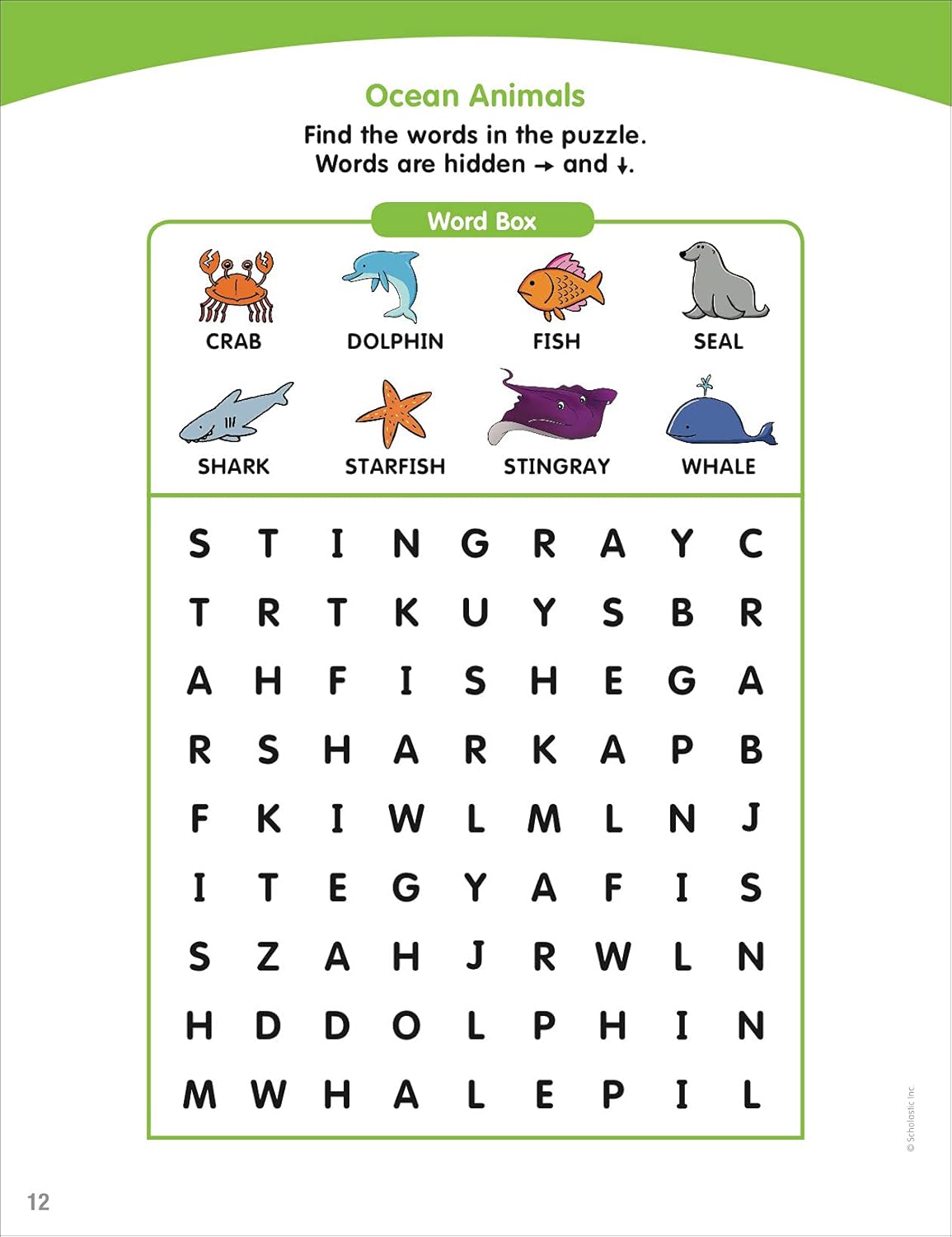 Scholastic Little Skill Seekers: Word Searches Activity Book, Pre-K To Kindergarten