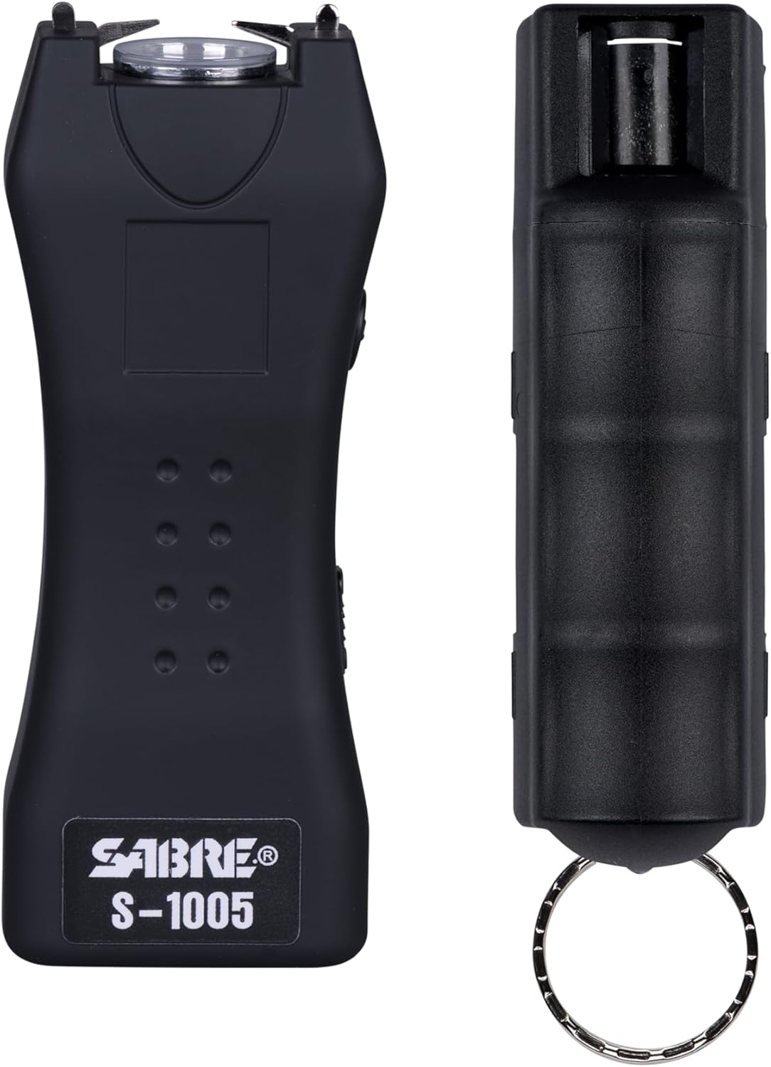 SABRE Self-Defense Kit with Pepper Spray and Stun Gun with Flashlight, 25 Bursts, 10-Foot (3-Meter) Range, Painful µC Charge