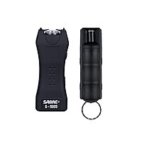 SABRE Self-Defense Kit with Pepper Spray and Stun Gun with Flashlight, 25 Bursts, 10-Foot (3-Meter) Range, Painful µC Charge