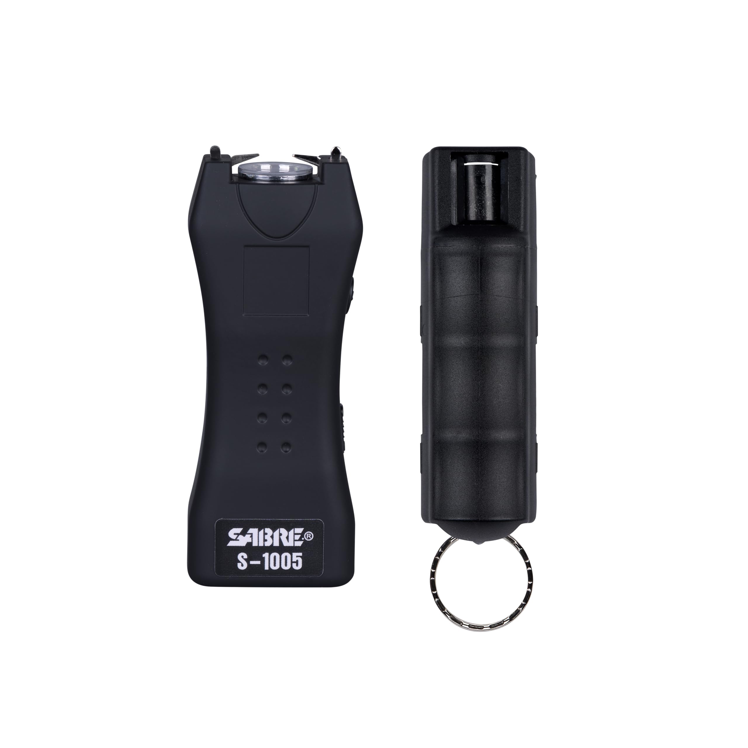 SABRE Self-Defense Kit with Pepper Spray and Stun Gun with Flashlight, 25 Bursts, 10-Foot (3-Meter) Range, Painful µC Charge