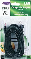 Belkin Snagless CAT5E Patch Cable - RJ45M/RJ45M - 14ft - Black